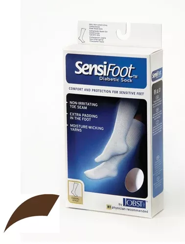 Sensifoot Diabetic SocksOver the CalfBrownMedium