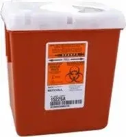 Sharps Container with Rotor Opening Lid 2 Gallon