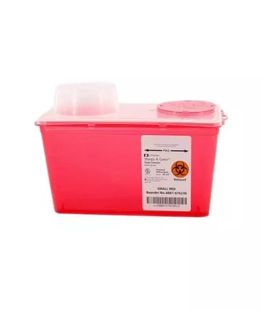 Sharps-A-Gator™ Sharps Container, Chimney Top, Red, 4 Quart