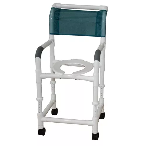 Shower Chair Adj Height 18w/3Casters (118-3-ADJ)