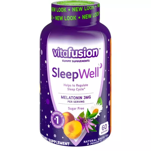 SleepWell Melatonin Gummies Sleep-Aid , Sugar-Free 60 Count