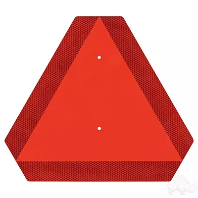 Slow Moving Vehicle Emblem, Aluminum With Spade Mount Kit