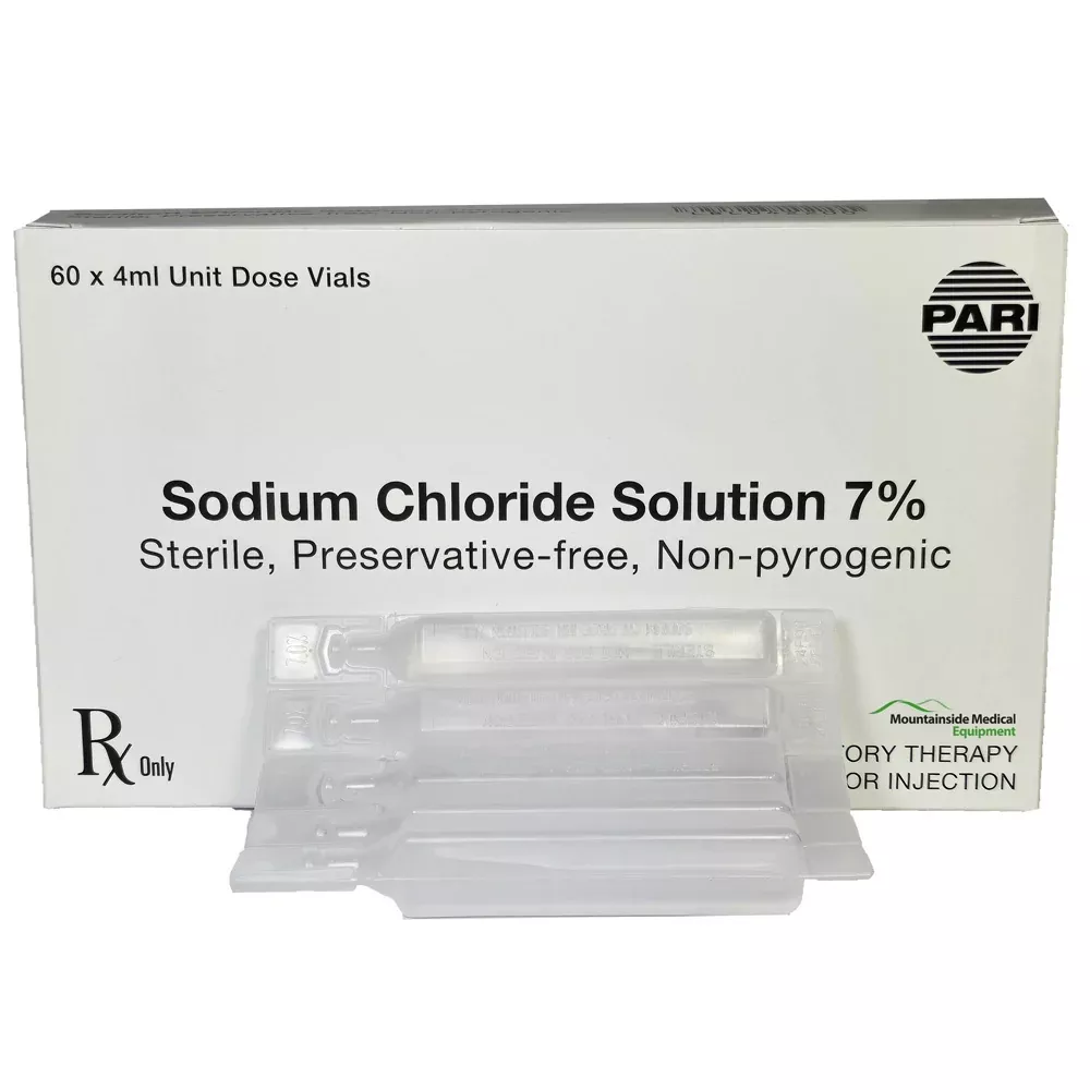 Sodium Chloride Inhalation 7% Unit Dose 4 mL Ampule Vials, 60 Count(Rx)