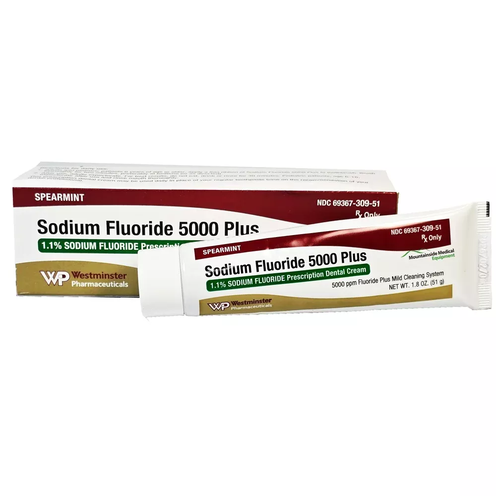 Sodium Fluoride 1.1% 5000 Dental Cream Toothpaste
