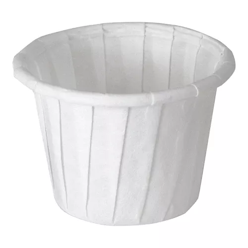 Solo Paper Portion Souffle Cups 0.75 oz, White 5000/Case