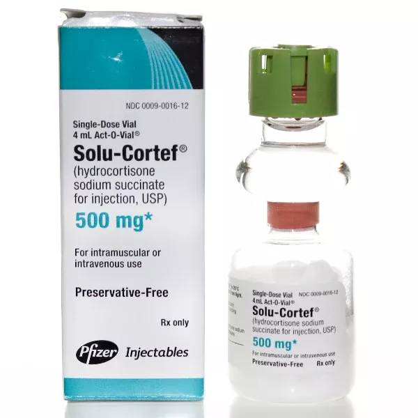 Solu-Cortef for Injection 500 mg Single Dose Vial 4 mL by Pfizer (RX)