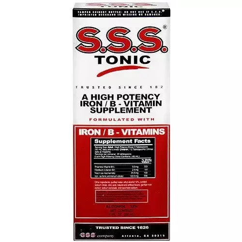 SSS High Potency Iron Tonic Supplement 10 oz