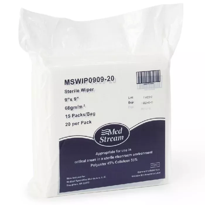 Sterile Gamma Irradiated Cleanroom Wipes ISO Class 5 White9 x 9 Inch 300/Pack