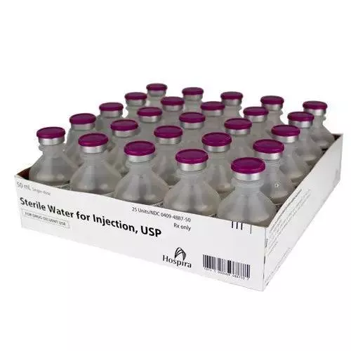 Sterile Water for Injection 50 mL Single-Use Vials, 25/Tray (Rx)