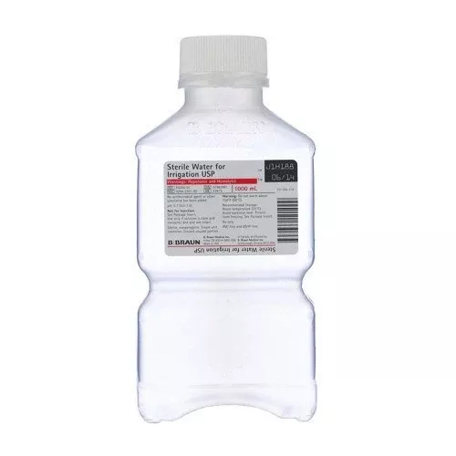 Sterile Water for Irrigation 1000 mL Bottle, Case of 16