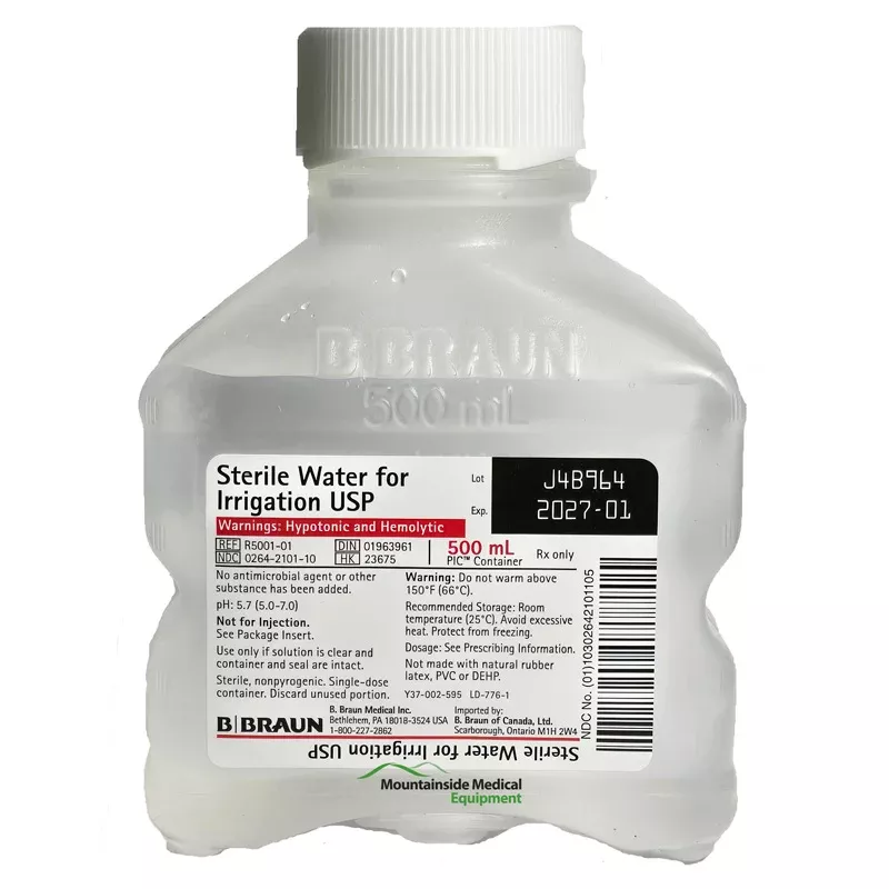 Sterile Water for Irrigation 500 ml Bottle, EACH