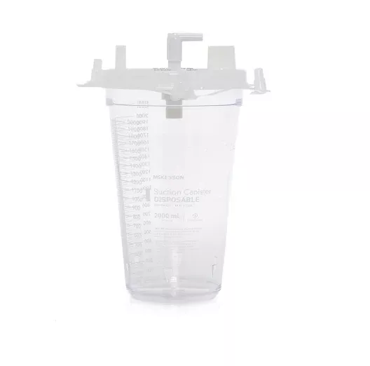 Suction Canister 2000 mL Pour Lid, Box of 6