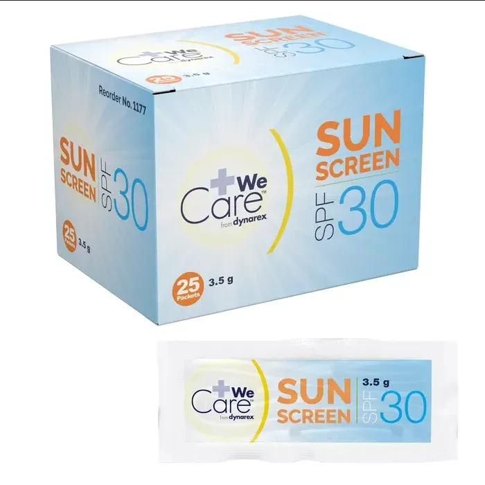 Sunscreen Lotion Packets, SPF 30, 3.5 Gram Pouch, 25/bx
