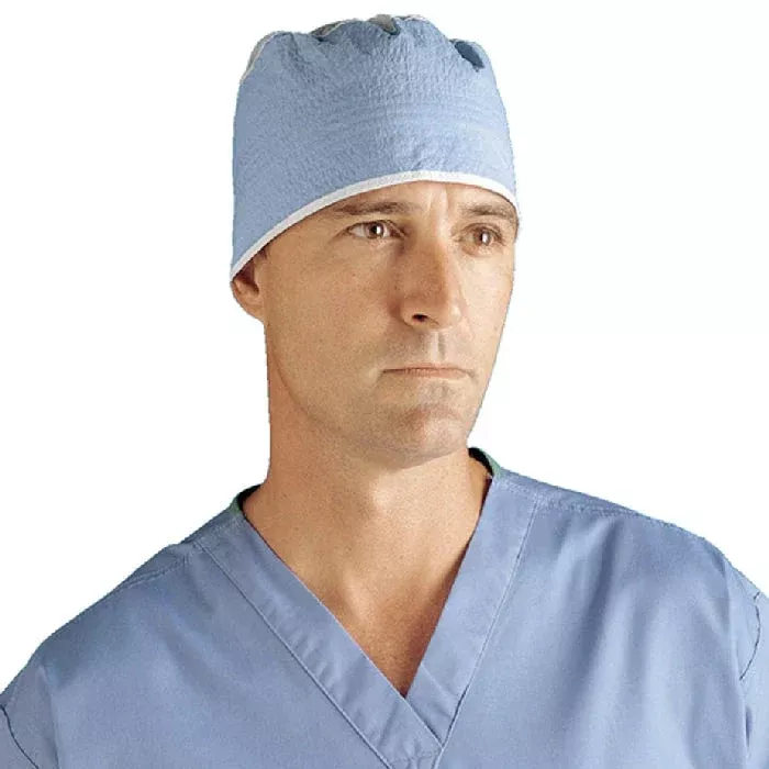 Surgical Caps with Ties, Blue Color 100/Case
