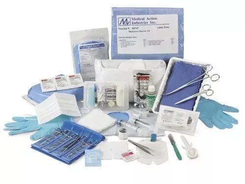 Suture Removal Kit with Iris Scissors, Tissue Forceps