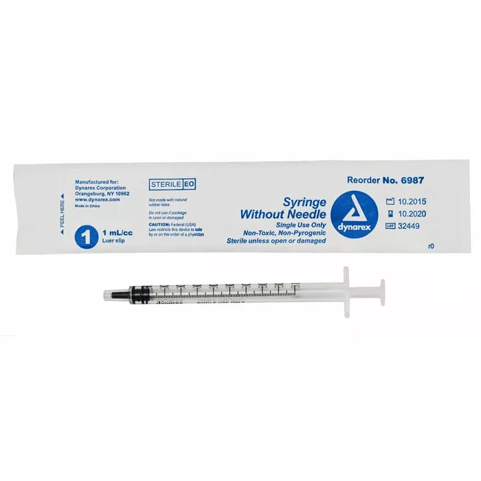 Syringe without Needle, Luer Lock Style Syringe