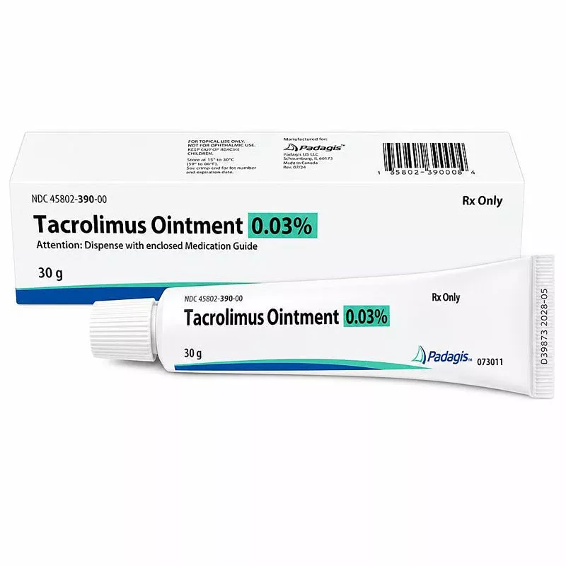 Tacrolimus Ointment 0.03% Topical Eczema & Vitiligo Relief (Rx)
