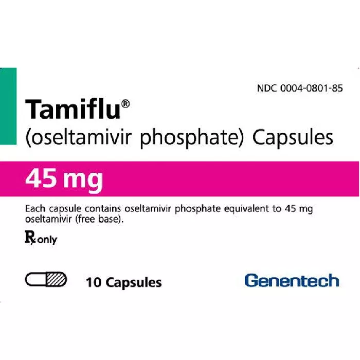 Tamiflu Flu Medicine Oseltamivir Phosphate Capsules 45 mg Influenza Medicine 10-Pack (Rx)