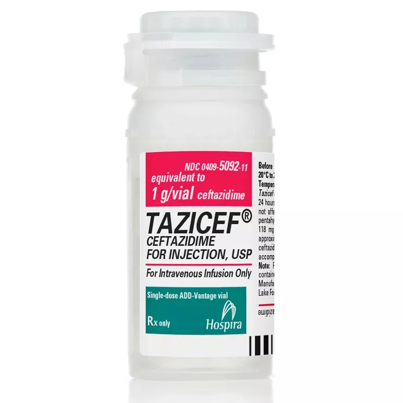 Tazicef (Ceftazidime Pentahydrate Injection) 1 Gram Vials 25/Pack by Pfizer (RX)