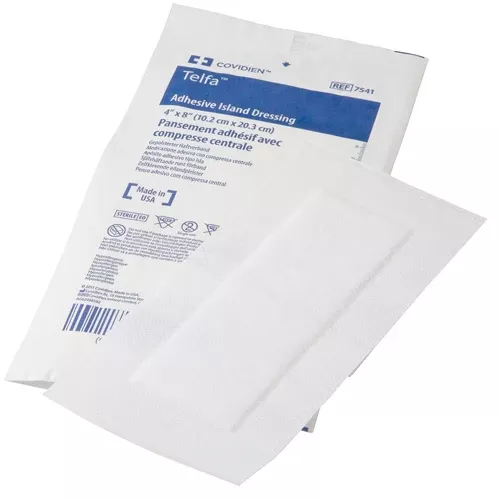 Telfa Adhesive Island Dressing 4x8Cs/100