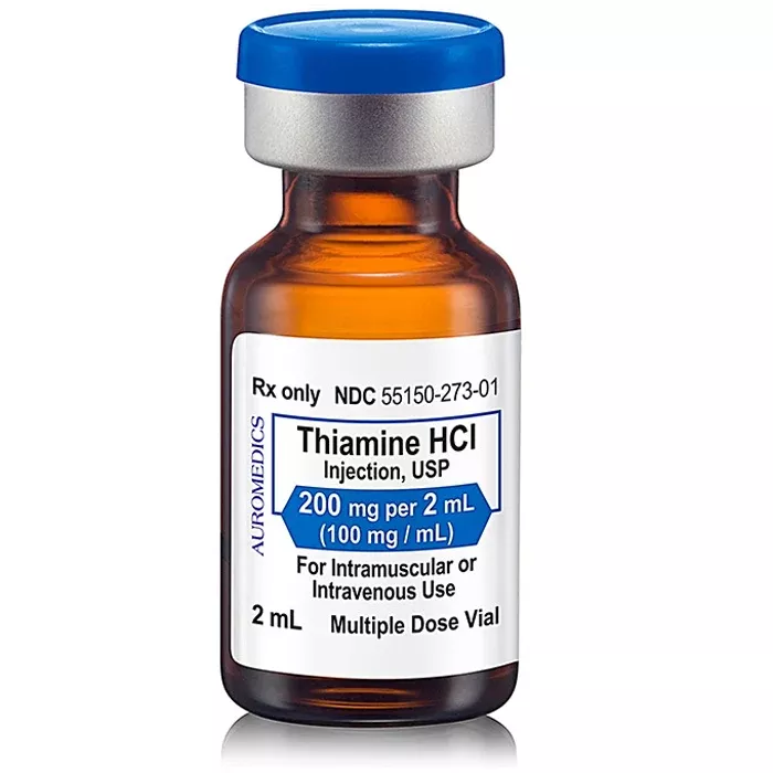 Thiamine Injection (Vitamin B1) Multi-Dose Vial 2 mL x 25/Tray (Rx)