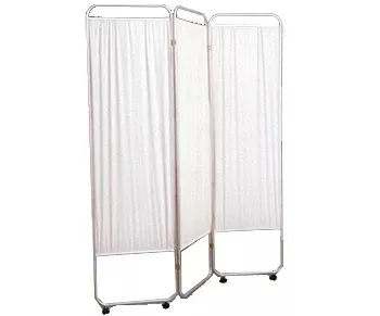 Three Panel Privacy Screen With Wheels