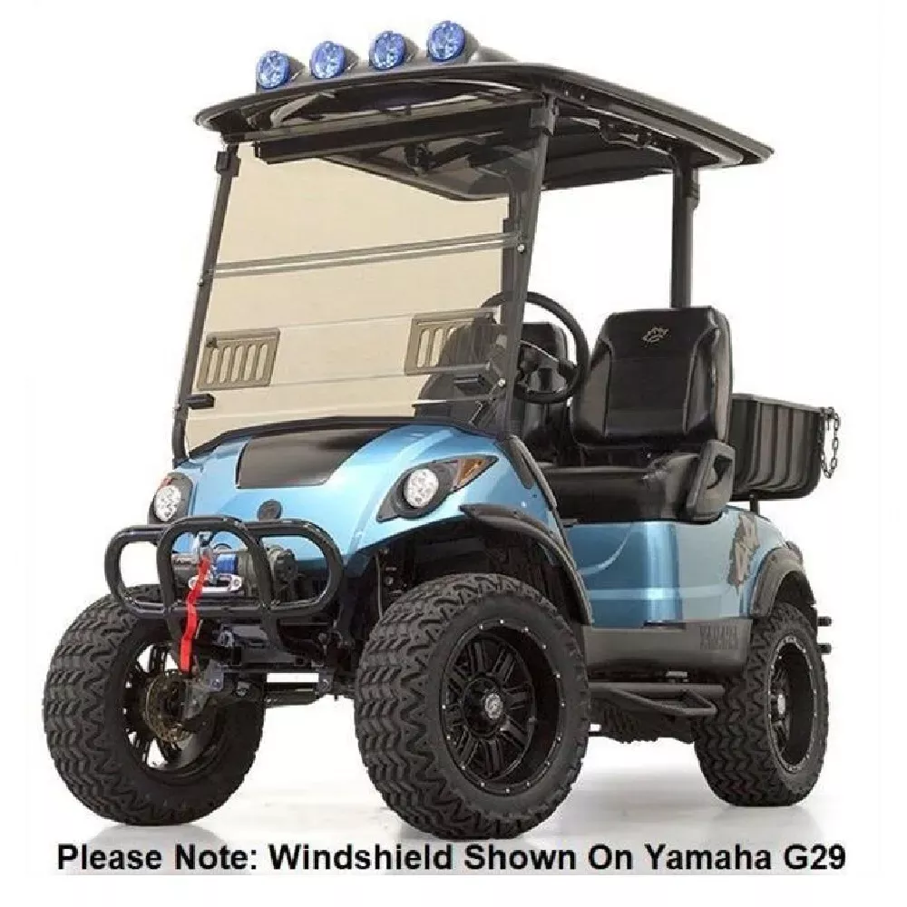 Tinted EZGO TXT 1/4″ Fold-Down Windshield with Vents (Years 1994.5-2013)
