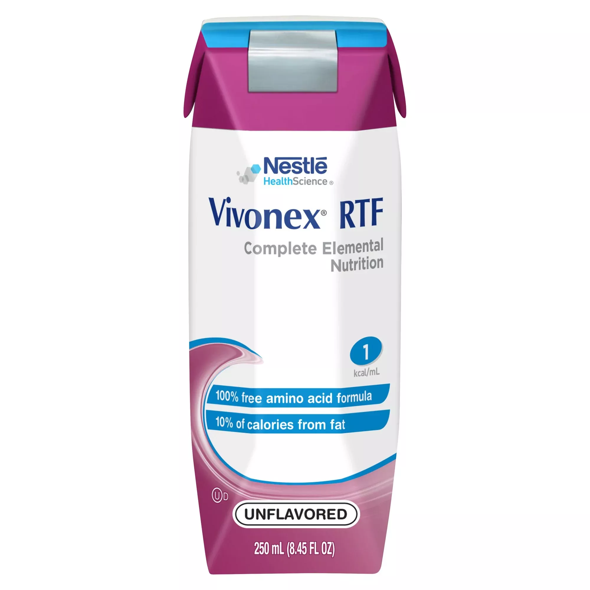 Tube Feeding Formula Vivonex RTF Unflavored Liquid 250 mL Carton