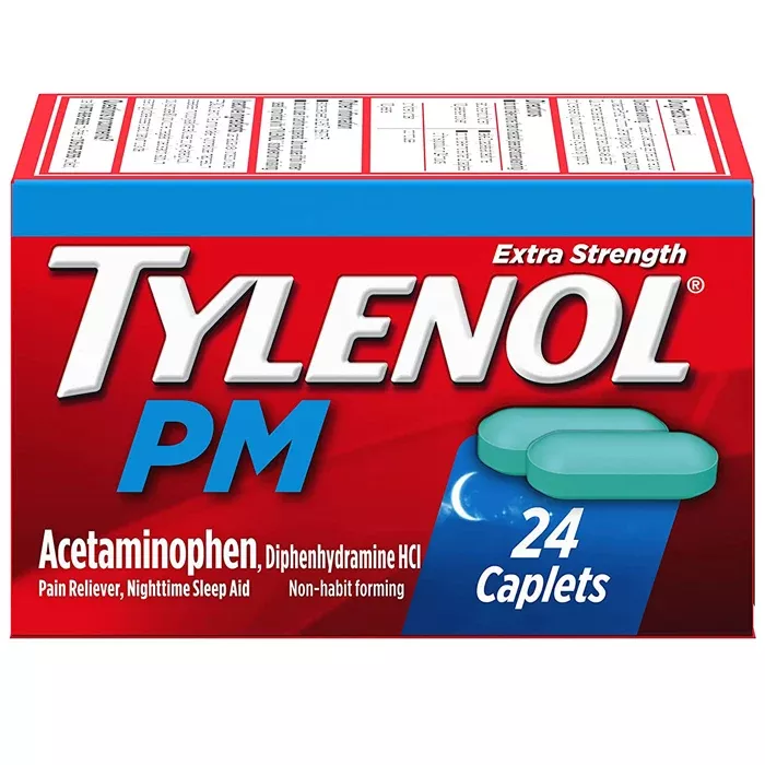 Tylenol PM Extra Strength 500mg Pain Reliever-Sleep Aid 24 Count