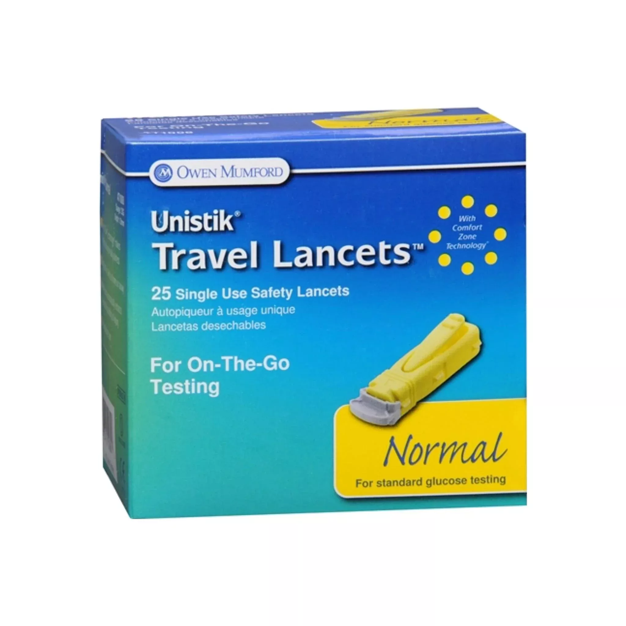 Unistik 3 Single Use Safety Lancets 23G Normal, 25 count