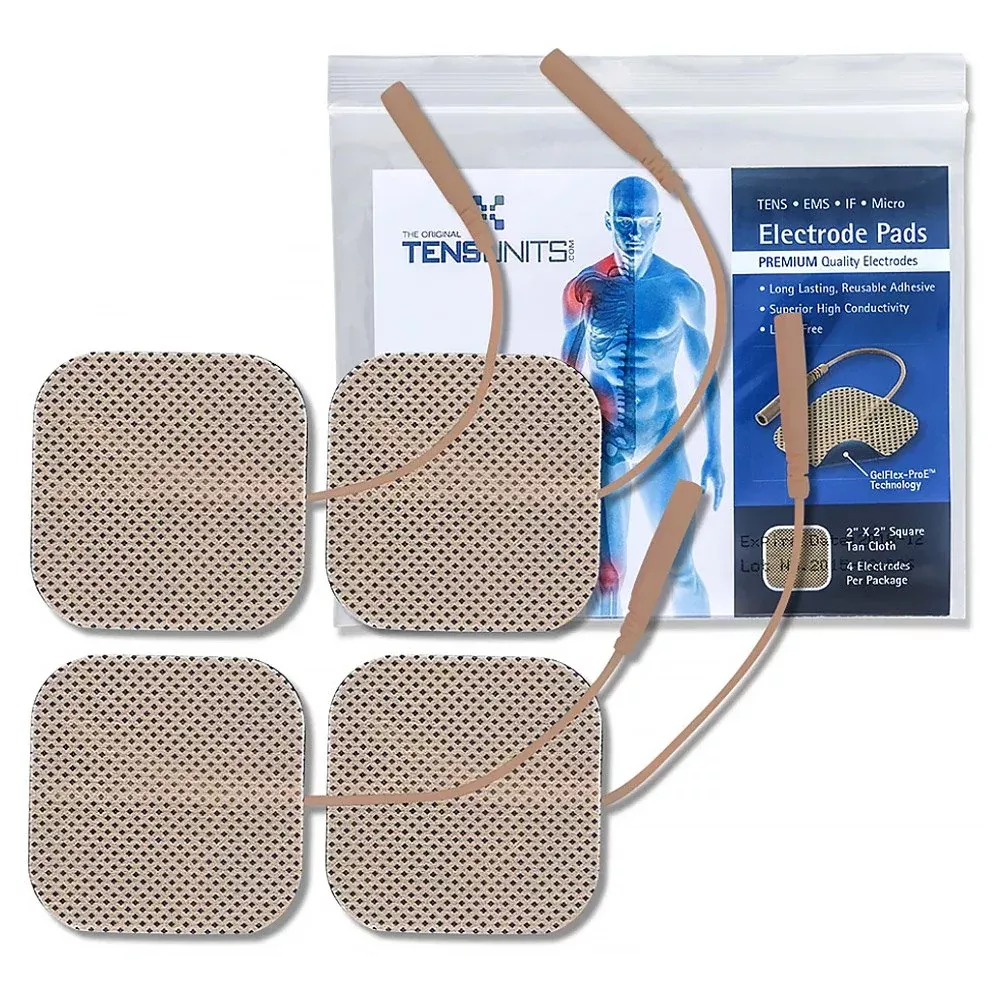Value Pack: 4-Pack 2" Round White Cloth EMS/TENS Pads