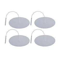 Value Set: 4-Pack Oval White Foam EMS/TENS Pads, 2"x4