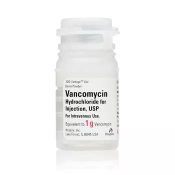 Vancomycin Injection 1 Gram ADD-Vantage Vials, 10/Box by Pfizer (Rx)