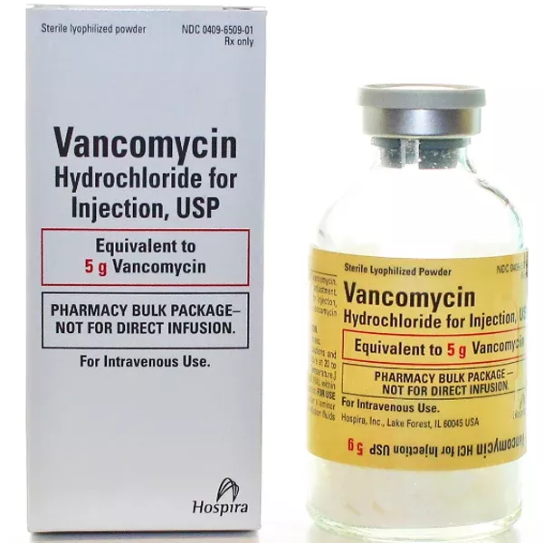 Vancomycin Injection Pharmacy Bulk Glass Vial 5 Gram by Pfizer (RX)