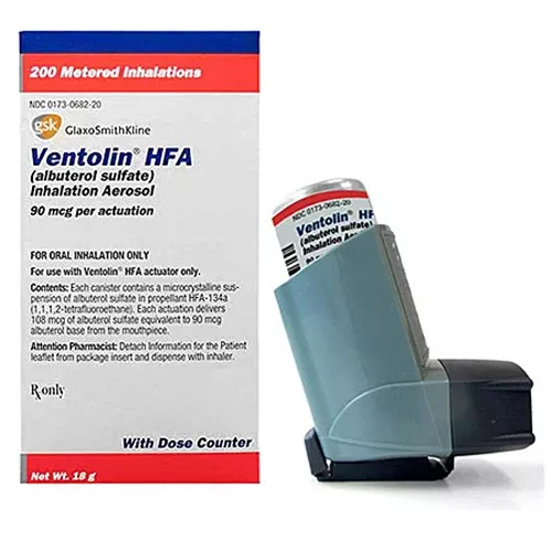 Ventolin HFA Inhaler 90 mcg, 18 gm (Rx)