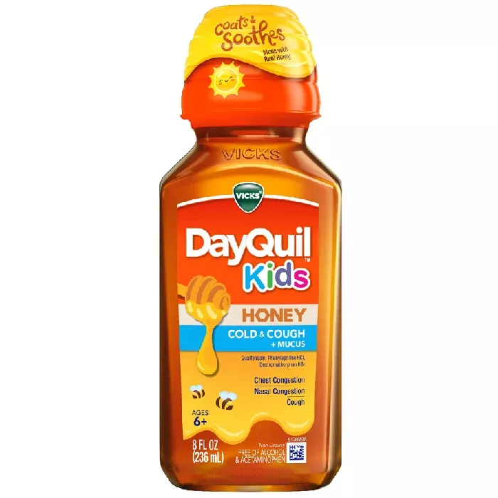 Vicks DayQuil KIDS Honey Cold & Cough + Mucus Relief 8 oz