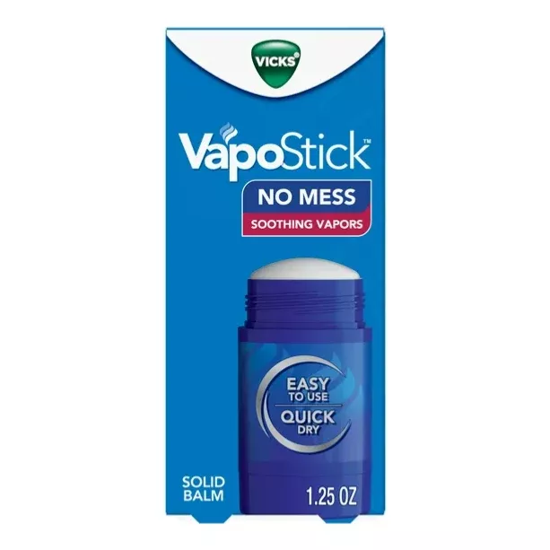 Vicks VapoStick No Mess Soothing Vapors, Solid Balm 1.25oz