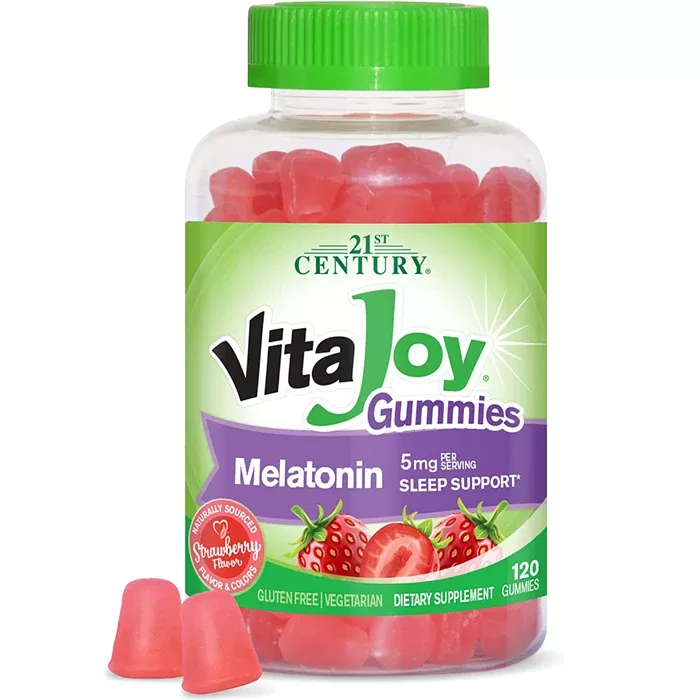 Vitajoy Melatonin 5 mg Gummies Strawberry Flavor, 120 Count