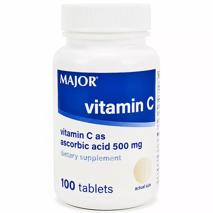 Vitamin C 500 mg Supplement as Ascorbic Acid 100 Tablets