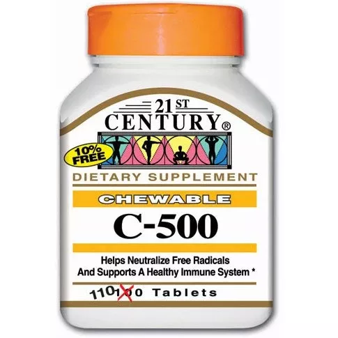 Vitamin C 500mg Chewable Tablets by 21st Century 110 Count