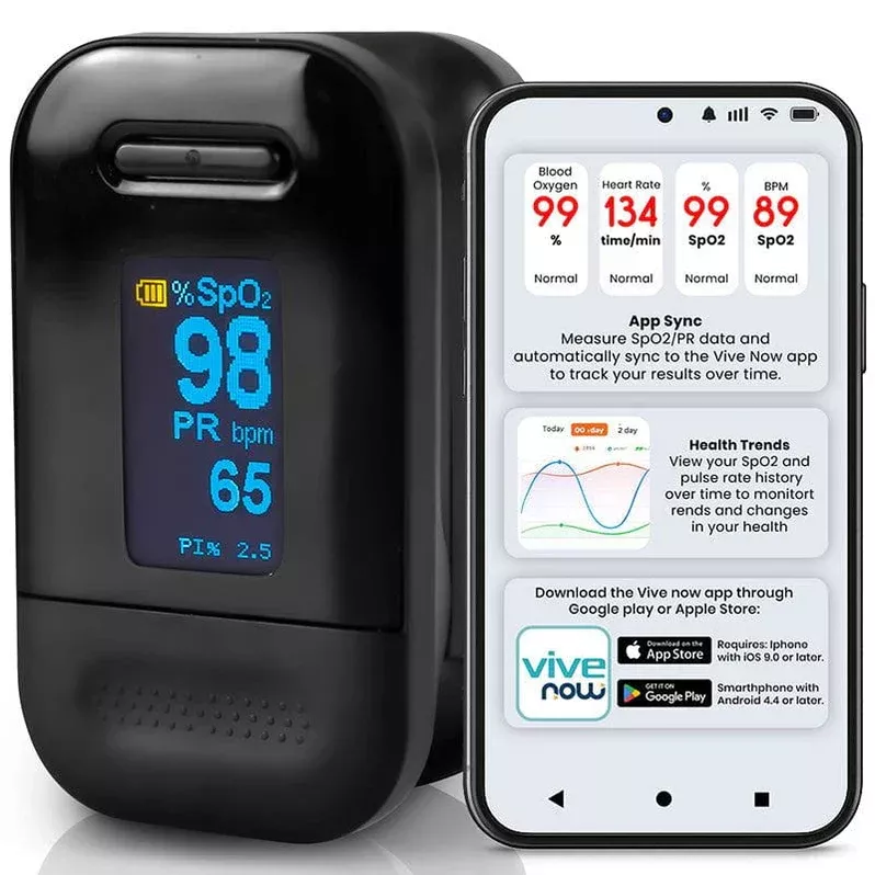 Vive Smart Fingertip Pulse Oximeter [Bluetooth]