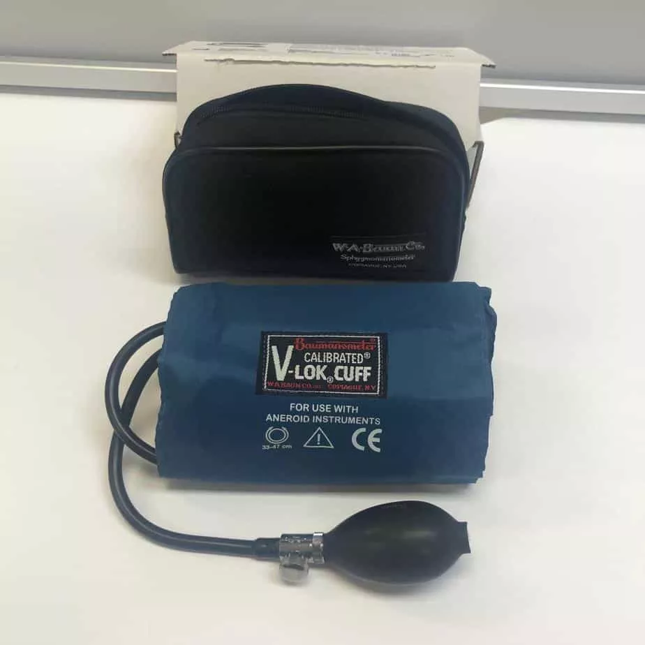 W.A.Baum Pocket Aneroid with Cuff and Case