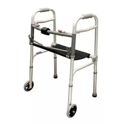 Walker w/Seat Adult2-Button & 5WheelsRoscoe