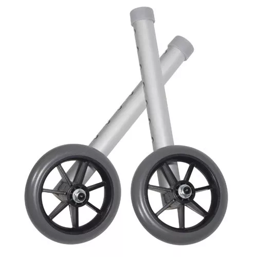 Walker Wheels 5Fixed With Rear Glide Caps (pair)
