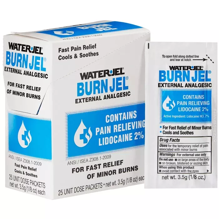 Water Jel Burn Jel Burn Relief Topical Gel 3.5 Gram Individual Packets 25-pack