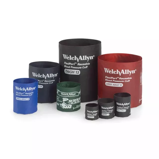 Welch Allyn FlexiPort Reusable Blood Pressure Cuffs Only – Complete Size Set (REUSE-MU) - NO Tubes