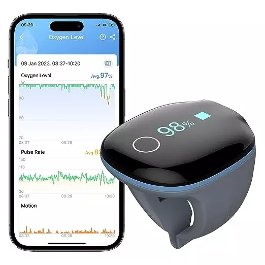 Wellue O2Ring Continuous Pulse Oximeter [Bluetooth]