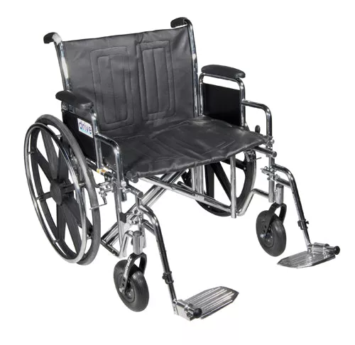 Wheelchair Std Dual-Axle 22w/Rem Full Arms & Elev Legrest