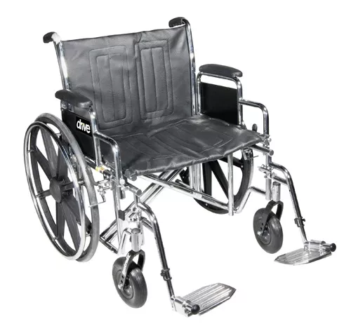 Wheelchair Std Dual-Axle 24w/Rem Desk Arms & S/A Footrest