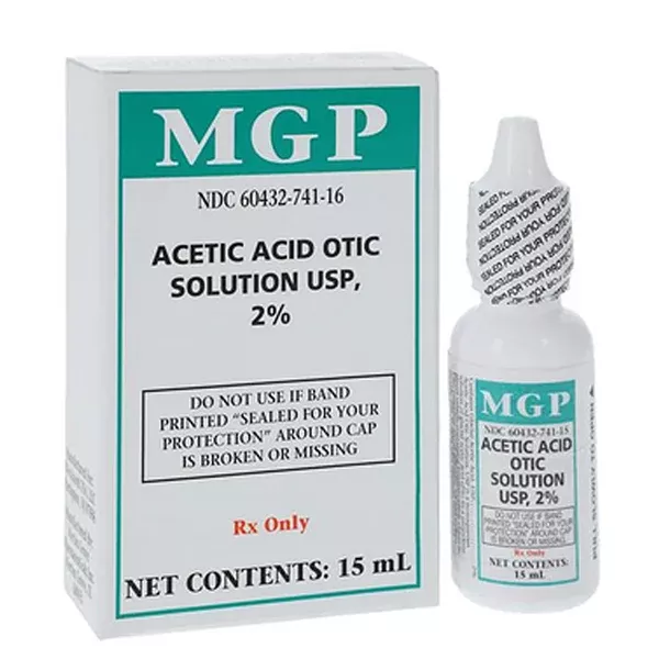 WockhardtAcetic Acid Otic Solution 2% 15 mL for Ear Infections (Rx)